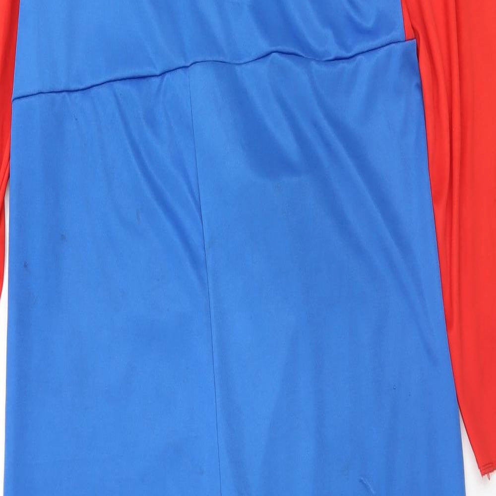 Preworn Mens Blue Solid Polyester  One Piece Size M  Zip - Fancy dress