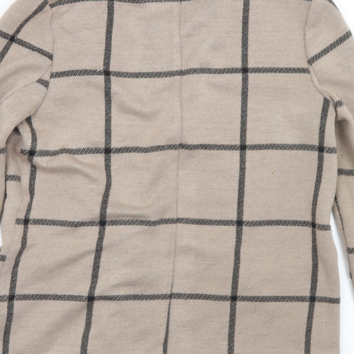 ASOS Womens Beige Plaid  Jacket  Size 8  Snap