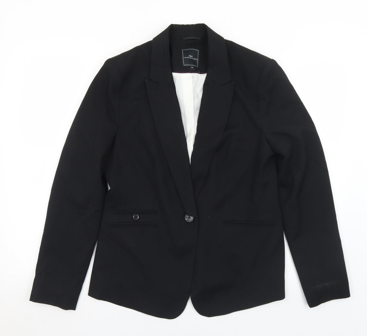 NEXT Womens Black  Polyester Jacket Suit Jacket Size 14