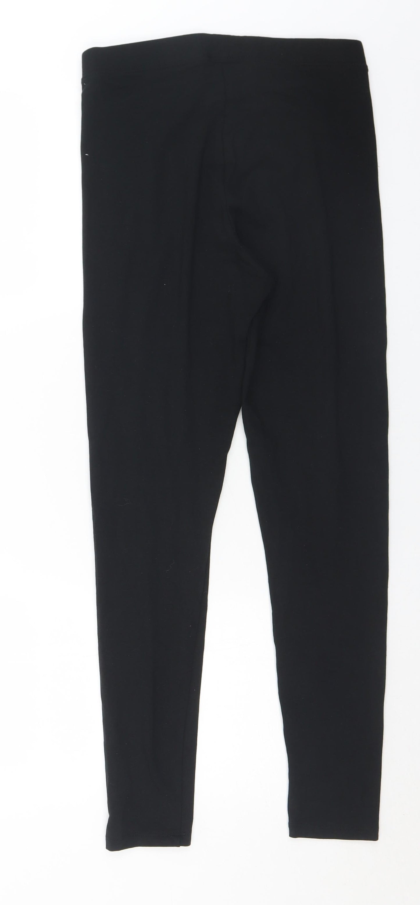 F&F Womens Black  Cotton Pedal Pusher Leggings Size 12 L28 in
