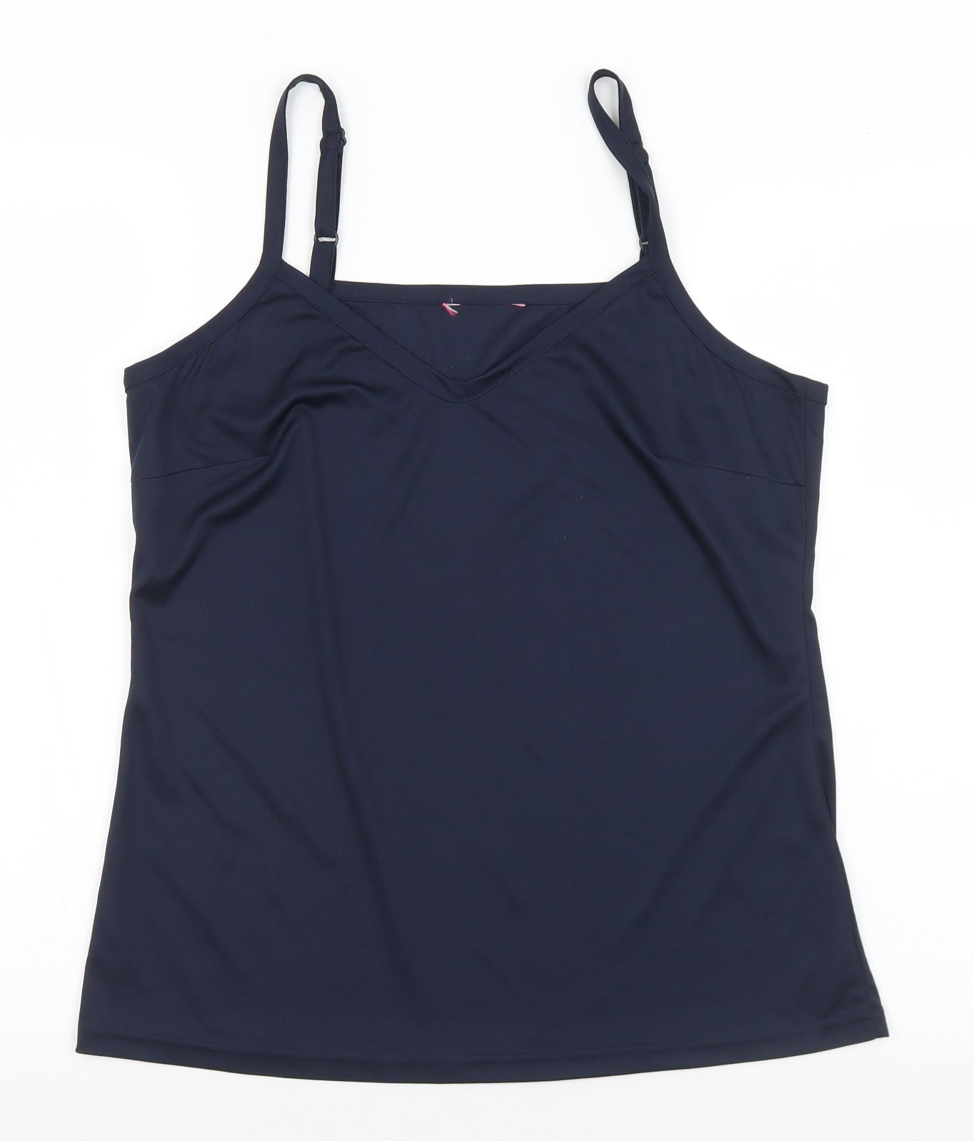 Together Womens Blue  Polyester Camisole Tank Size 16 V-Neck