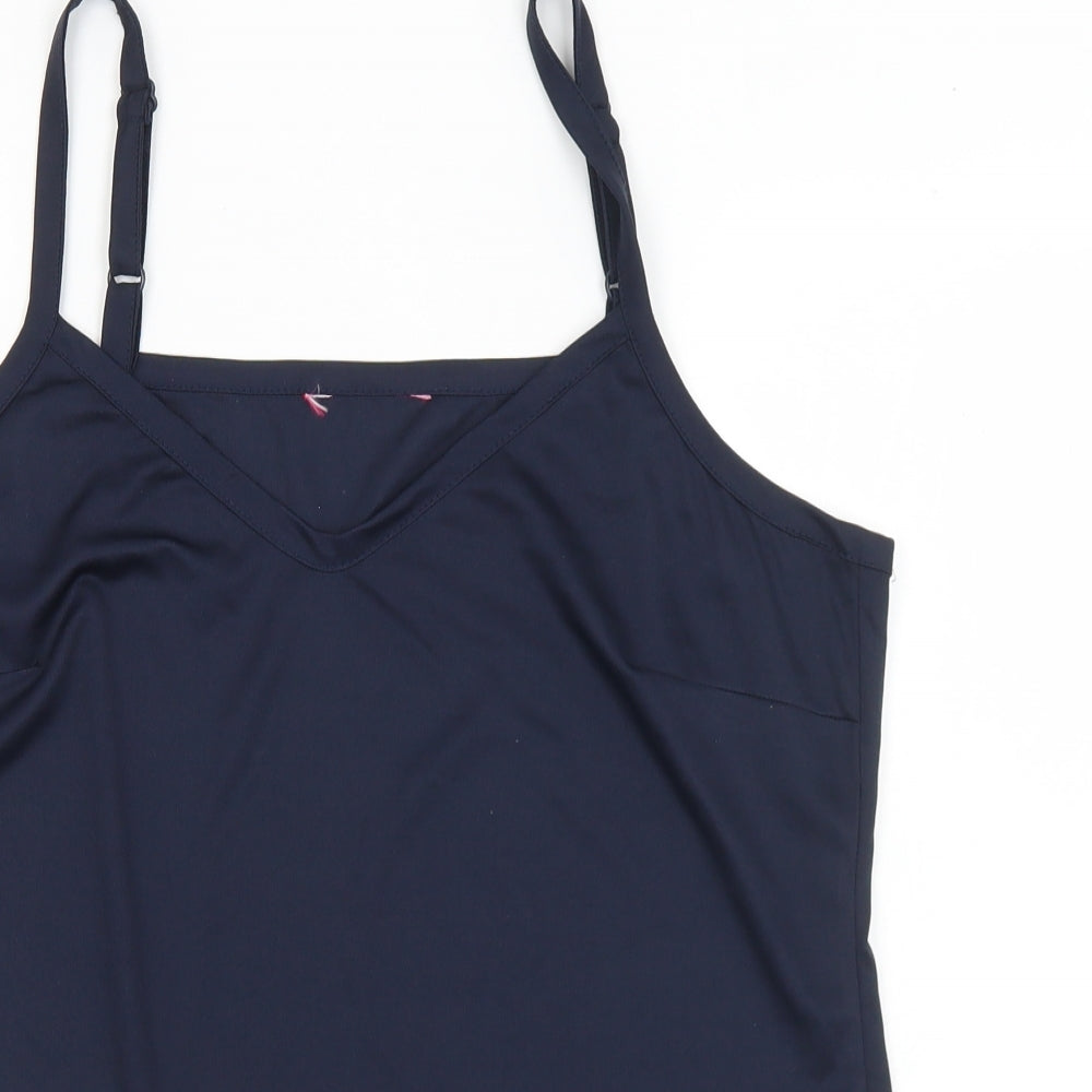 Together Womens Blue  Polyester Camisole Tank Size 16 V-Neck