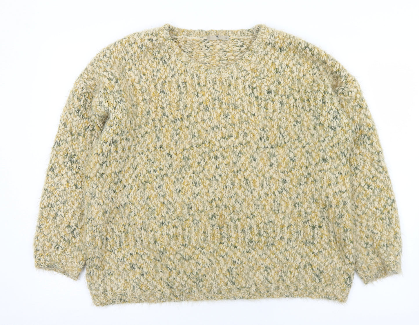 TU Womens Multicoloured Round Neck  Polyester Pullover Jumper Size 16