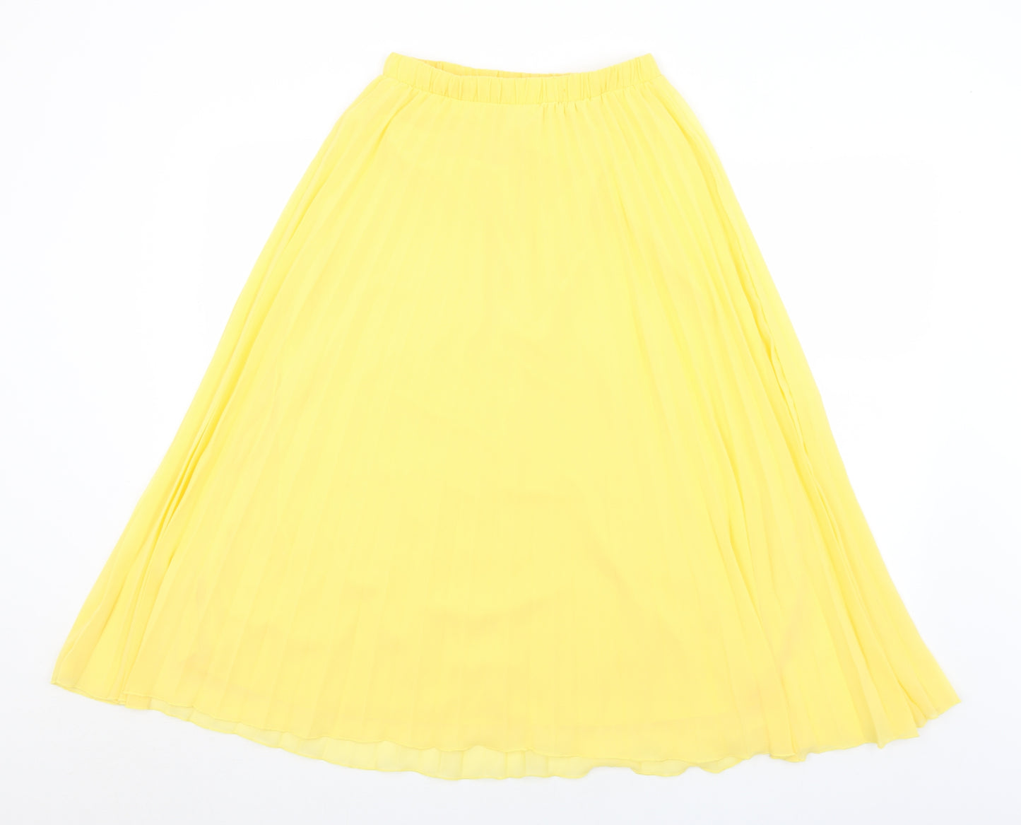 Primark Womens Yellow  Polyester A-Line Skirt Size 8