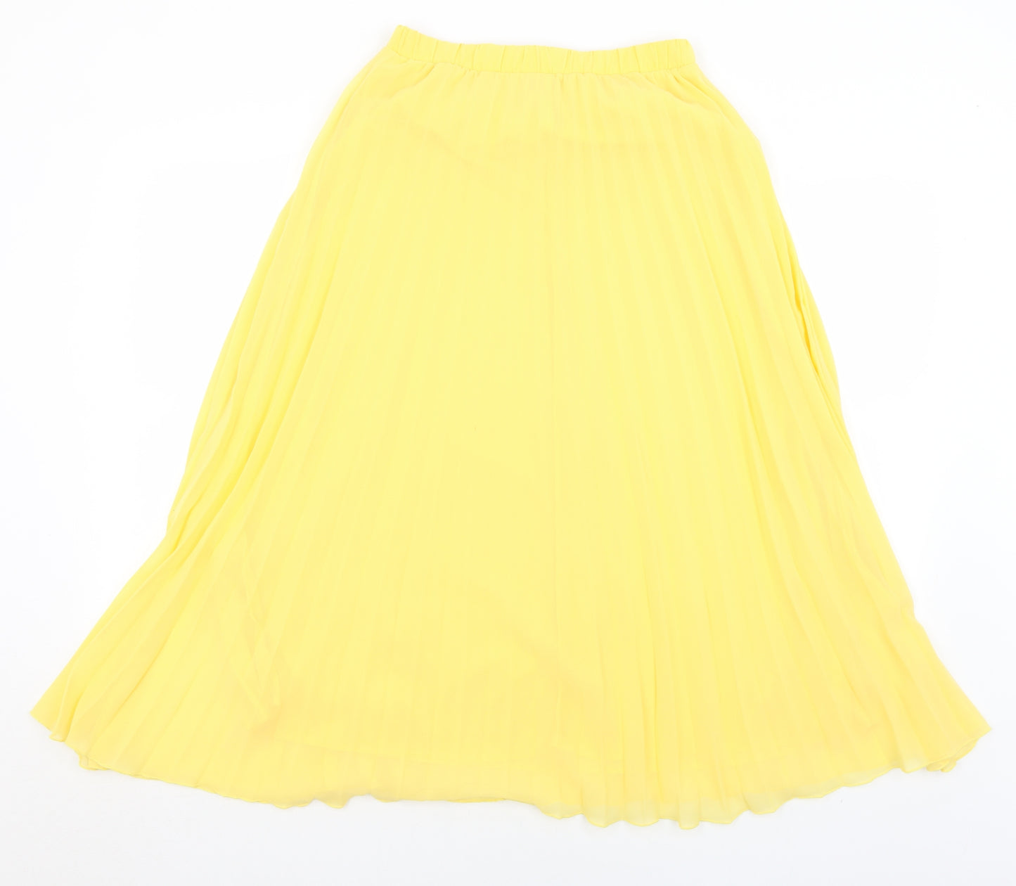 Primark Womens Yellow  Polyester A-Line Skirt Size 8