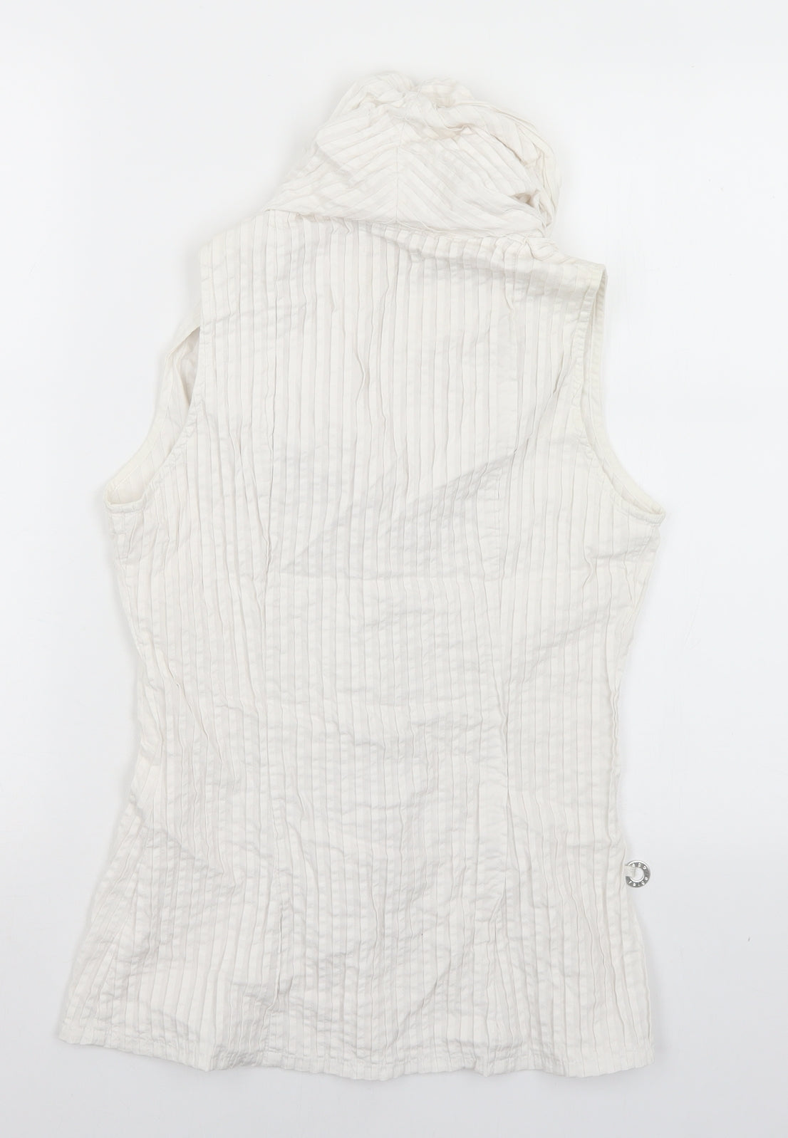 Diego Reiga Womens White Striped Cotton Basic Blouse Size XS Collared