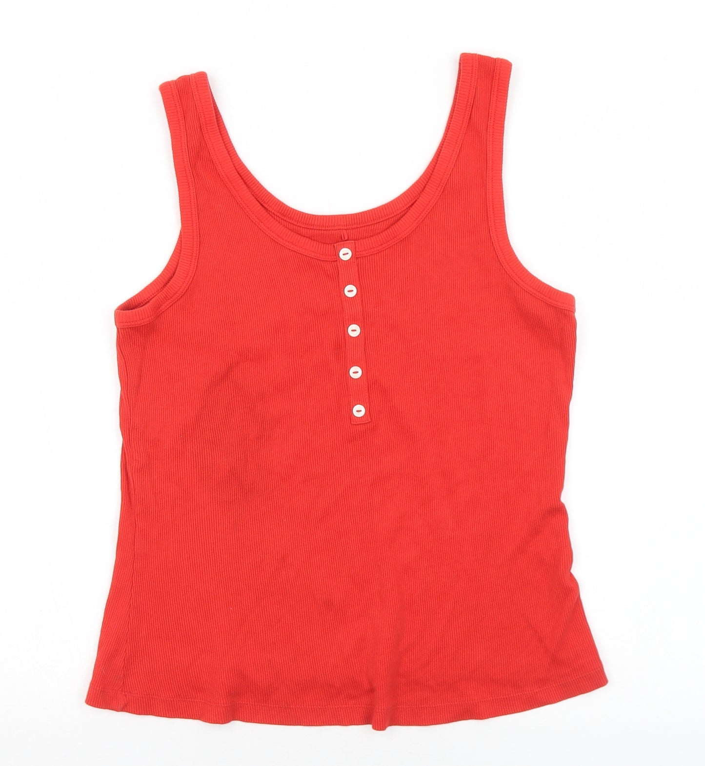 George Womens Red  Cotton Basic Tank Size 16 Scoop Neck - 16-18