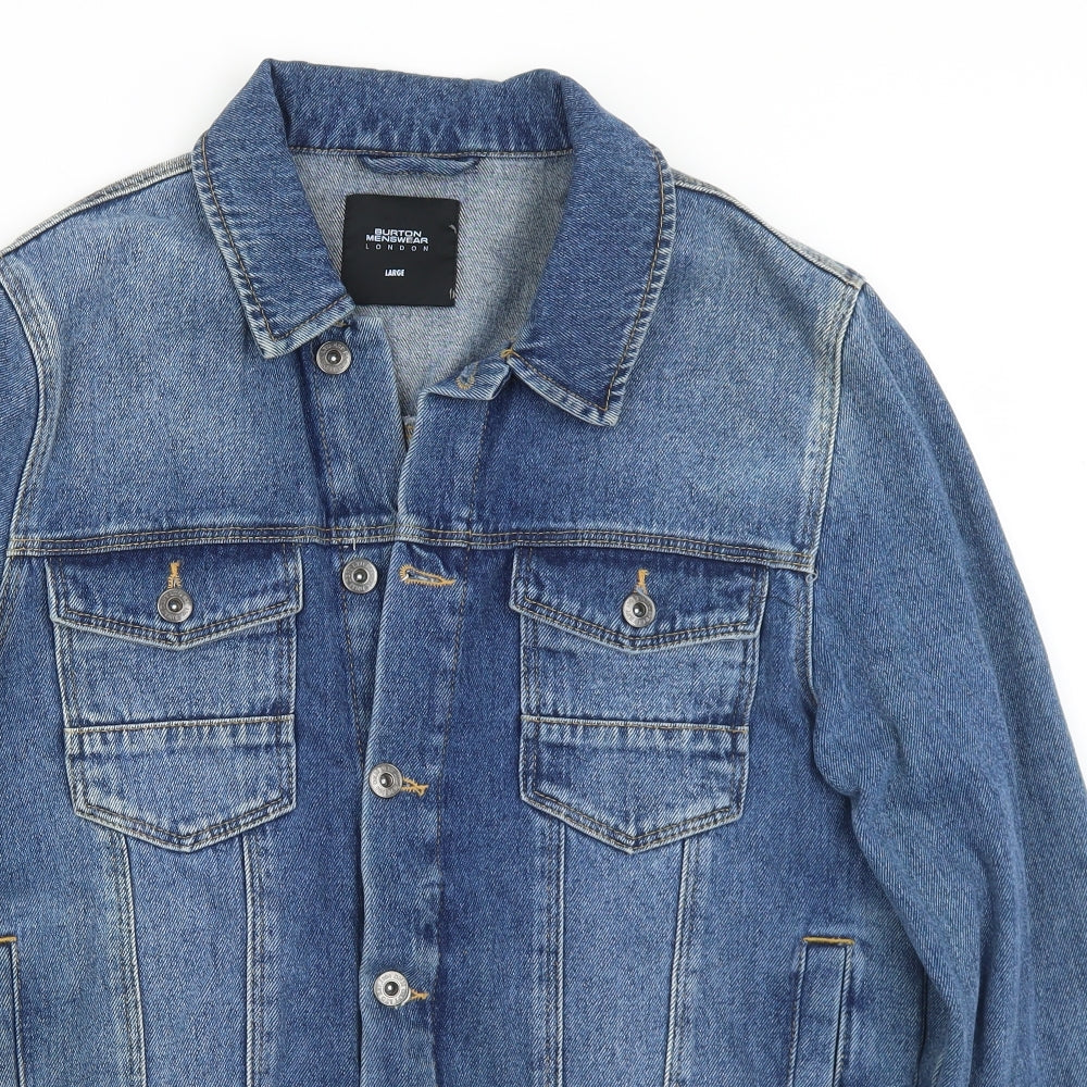 Burton Mens Blue   Jacket  Size L  Button
