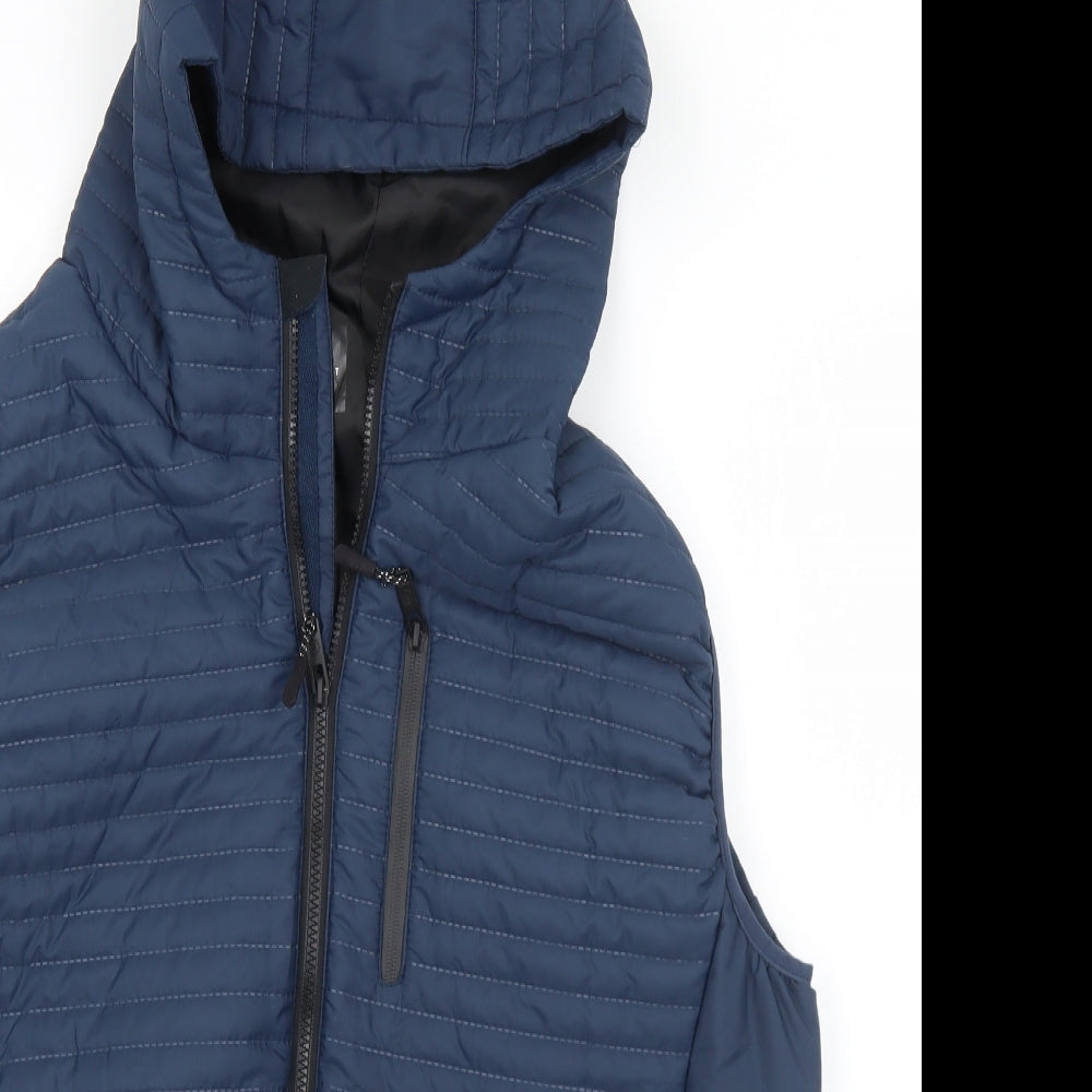 Dissident Mens Blue   Gilet Coat Size XL  Zip