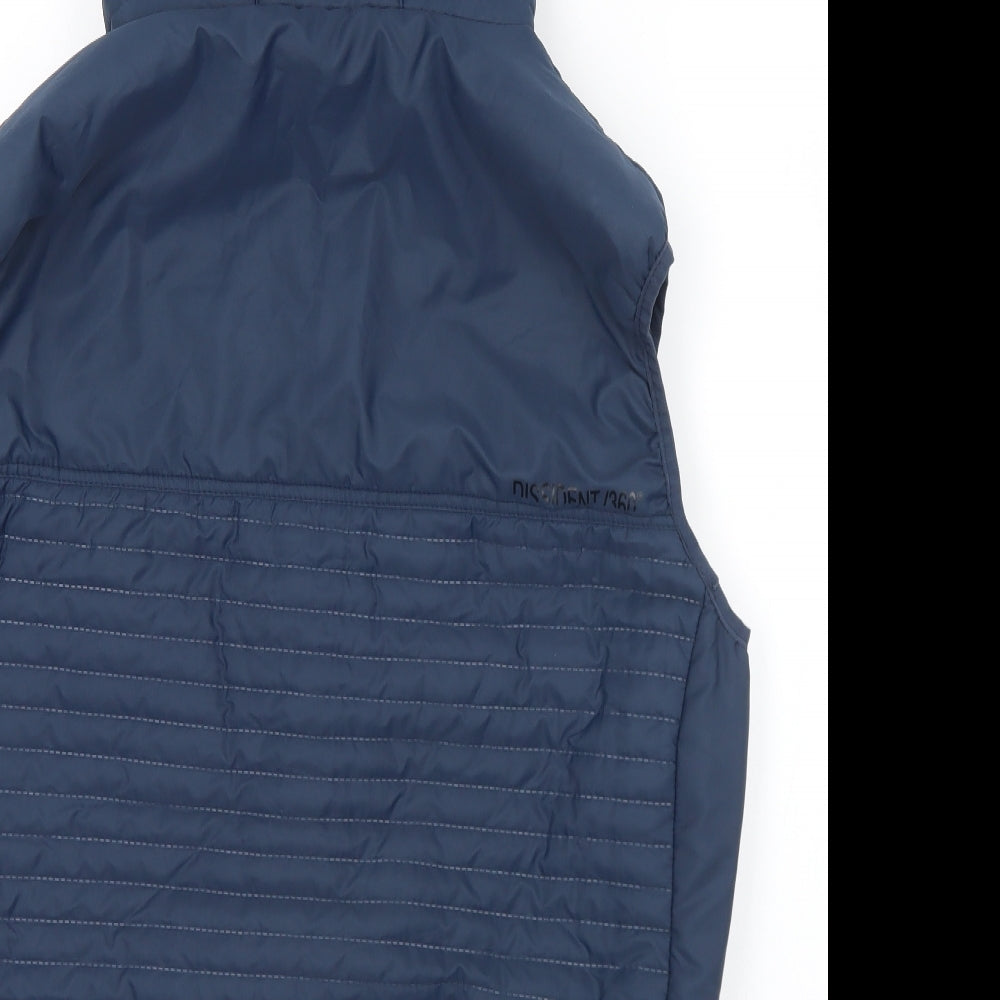 Dissident Mens Blue   Gilet Coat Size XL  Zip