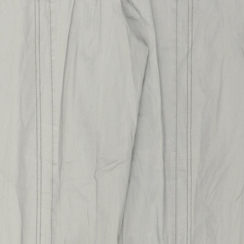 Principles Womens Grey  Cotton Trousers  Size 12 L29 in Regular Button