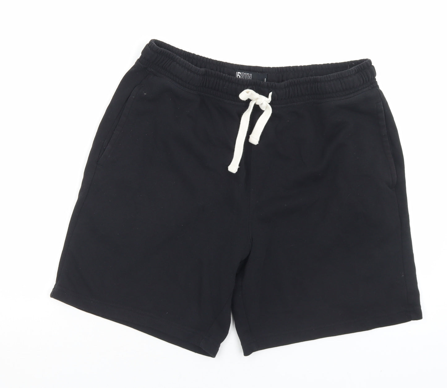 Matalan Mens Black  Cotton Sweat Shorts Size L L7 in Regular