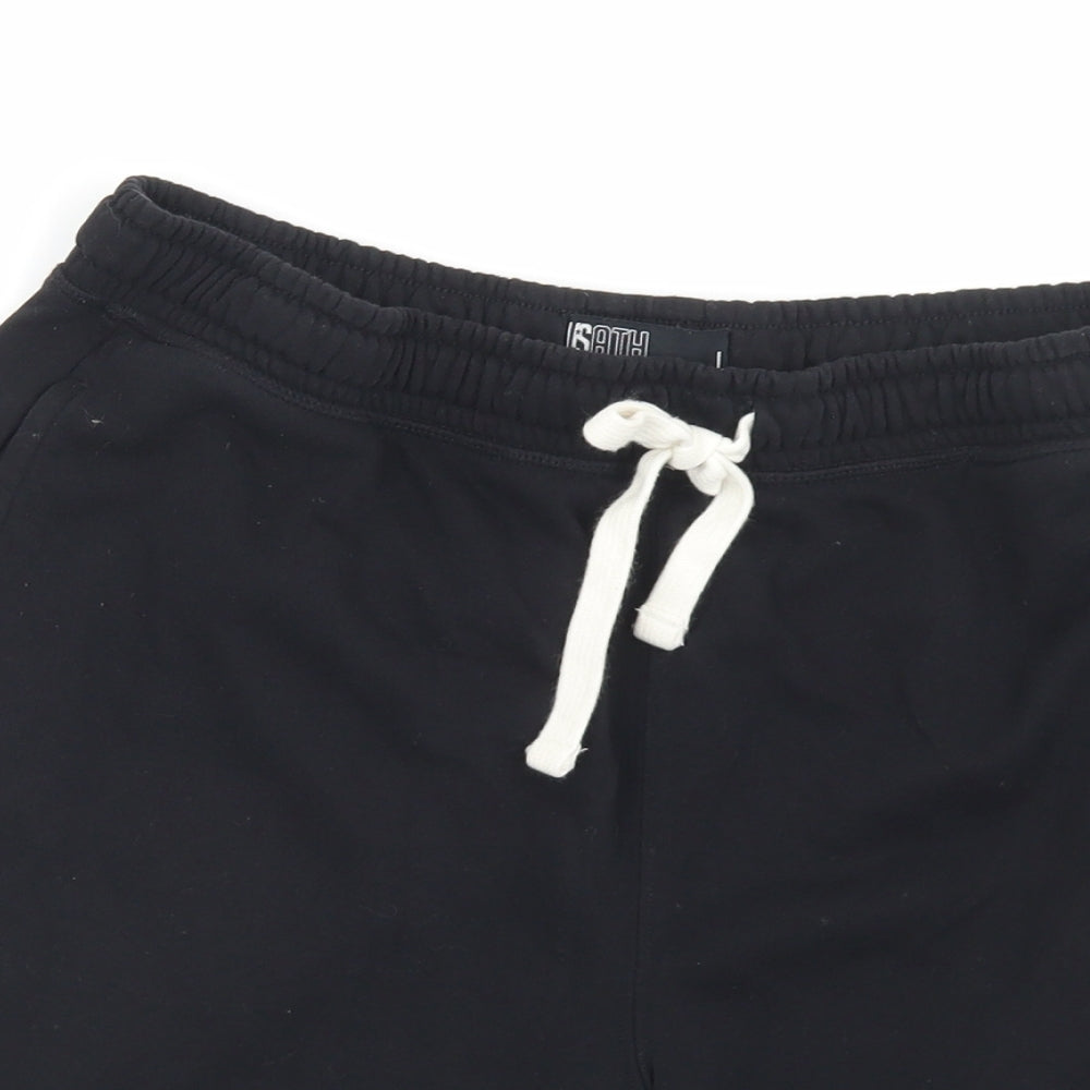 Matalan Mens Black  Cotton Sweat Shorts Size L L7 in Regular