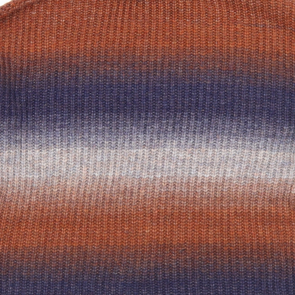 Pep & Co Womens Multicoloured Roll Neck  Acrylic Pullover Jumper Size L