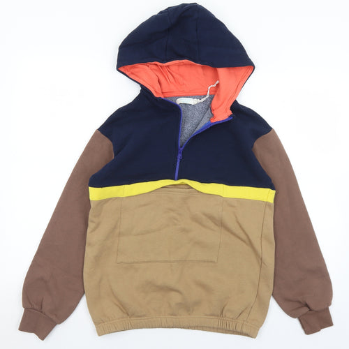 Leigh Tucker Mens Multicoloured  Cotton Pullover Hoodie Size XS
