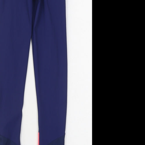 DECATHLON Girls Blue  Polyester Jogger Trousers Size 8-9 Years  Athletic Tie - Legging