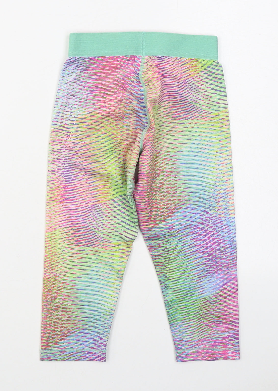 USA Pro Girls Multicoloured Geometric Polyester Cropped Trousers Size 7-8 Years  Athletic  - Legging