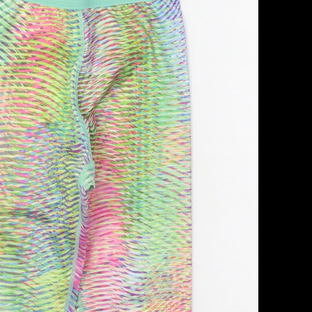 USA Pro Girls Multicoloured Geometric Polyester Cropped Trousers Size 7-8 Years  Athletic  - Legging