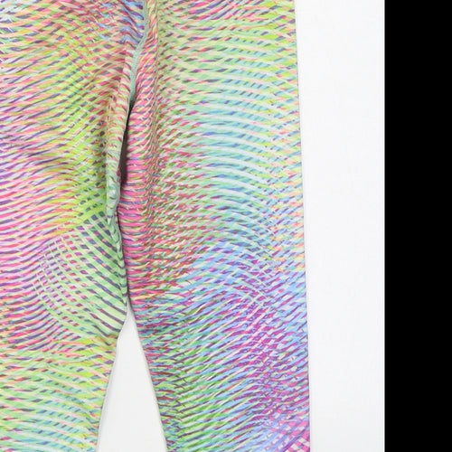 USA Pro Girls Multicoloured Geometric Polyester Cropped Trousers Size 7-8 Years  Athletic  - Legging