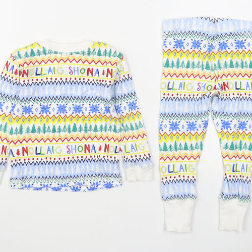 Leigh Willow Baby Multicoloured Geometric 100% Cotton  Pyjama Set Size 12-18 Months  Pullover - Christmas