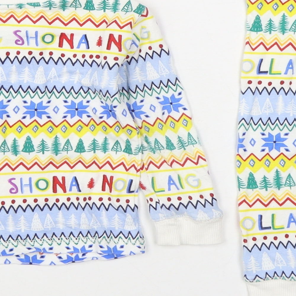 Leigh Willow Baby Multicoloured Geometric 100% Cotton  Pyjama Set Size 12-18 Months  Pullover - Christmas