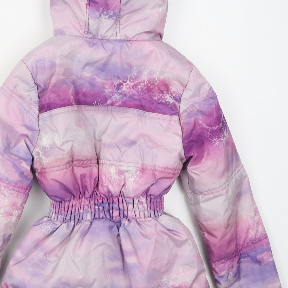 Sports Direct Girls Purple   Parka Coat Size 7-8 Years  Zip - Frozen