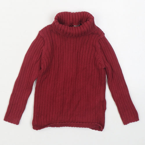 TU Girls Red  100% Cotton Pullover Jumper Size 9-12 Months  Pullover