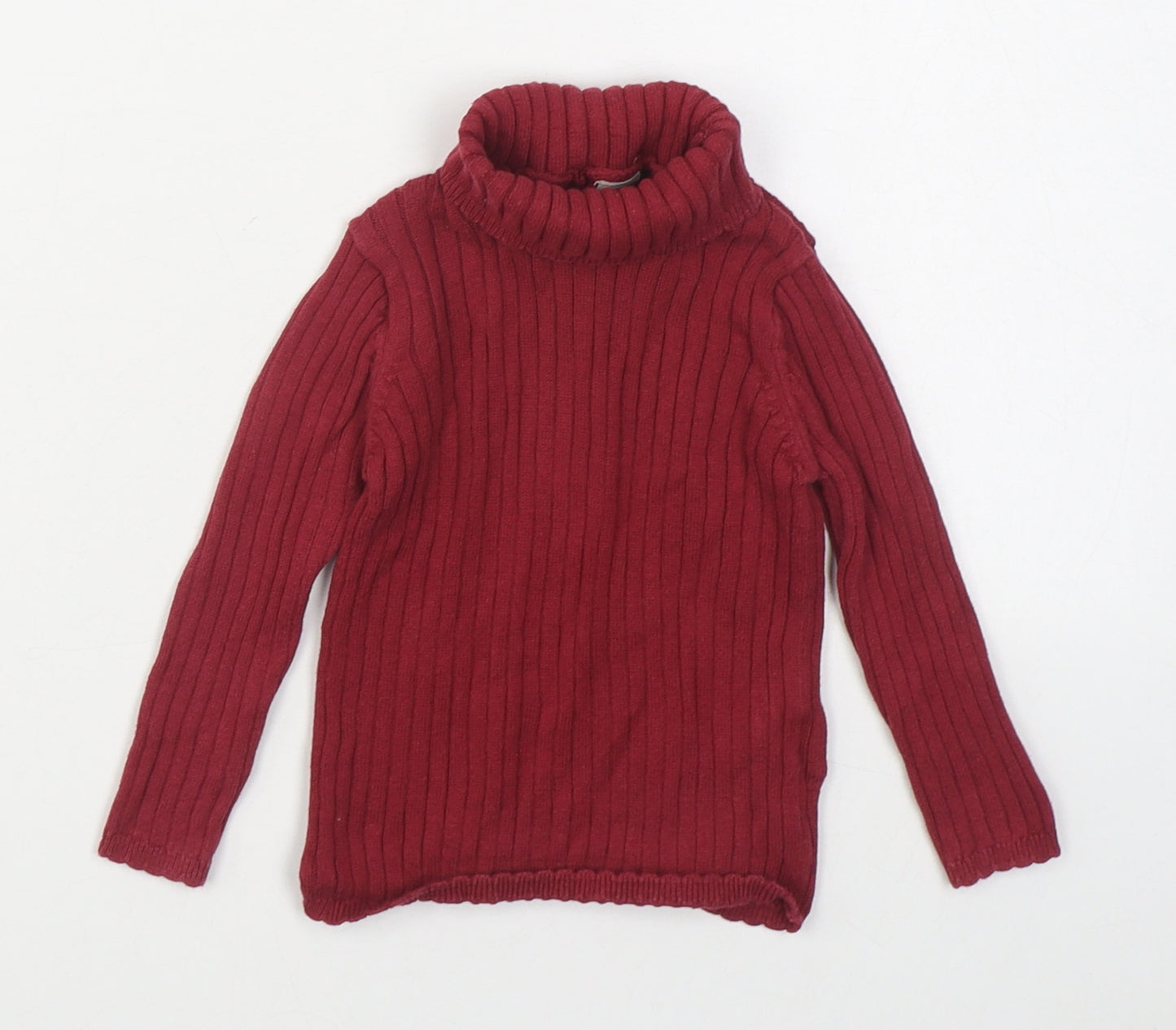 TU Girls Red  100% Cotton Pullover Jumper Size 9-12 Months  Pullover