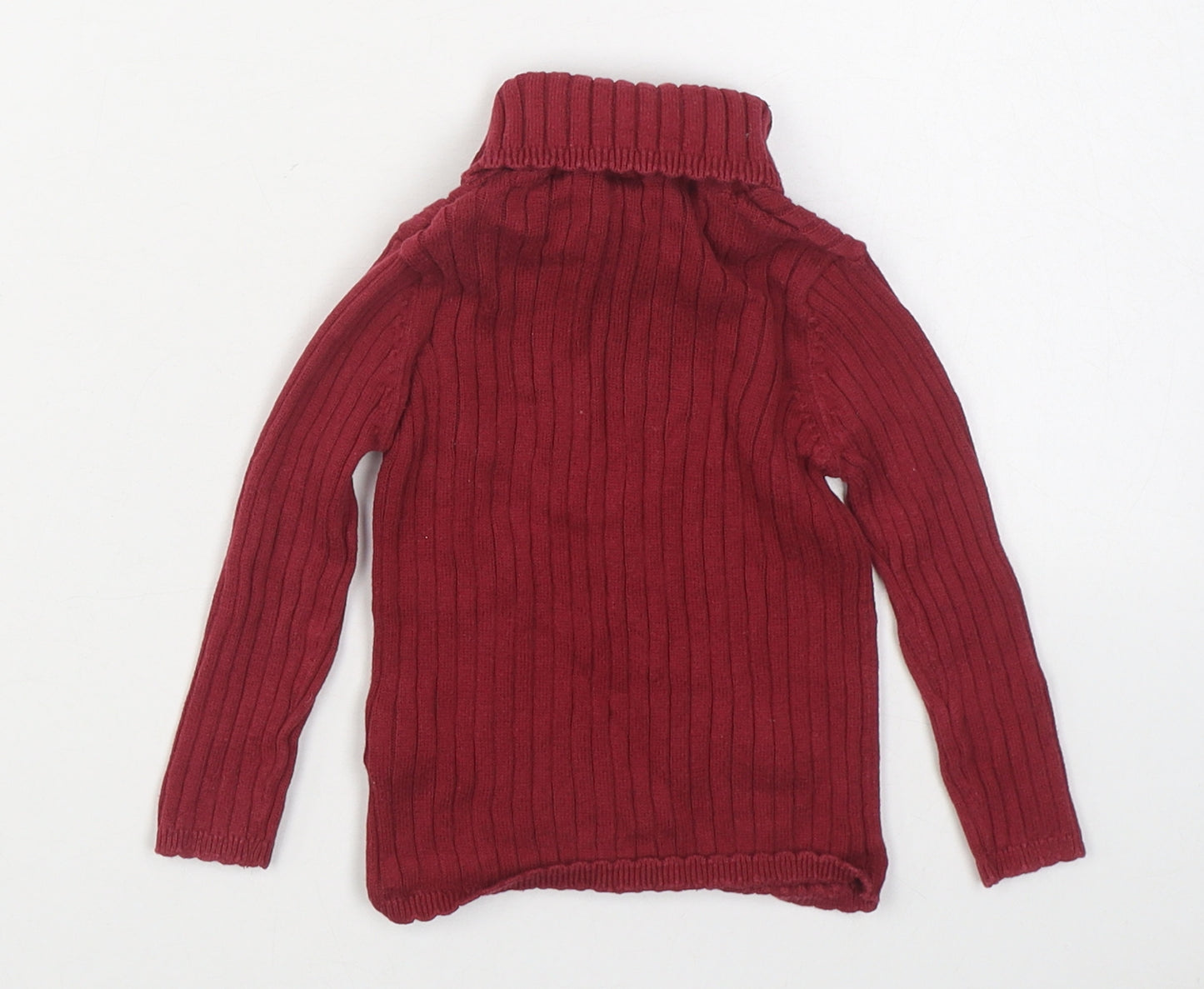 TU Girls Red  100% Cotton Pullover Jumper Size 9-12 Months  Pullover