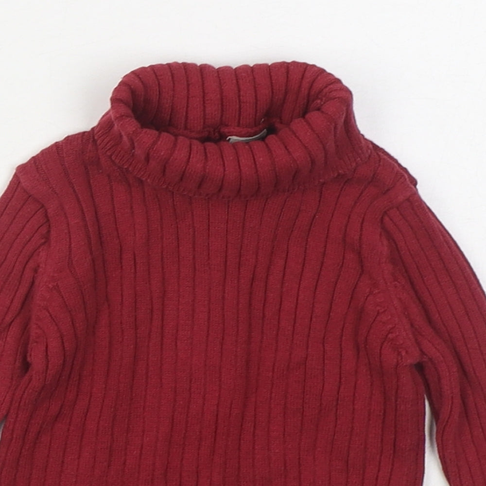 TU Girls Red  100% Cotton Pullover Jumper Size 9-12 Months  Pullover