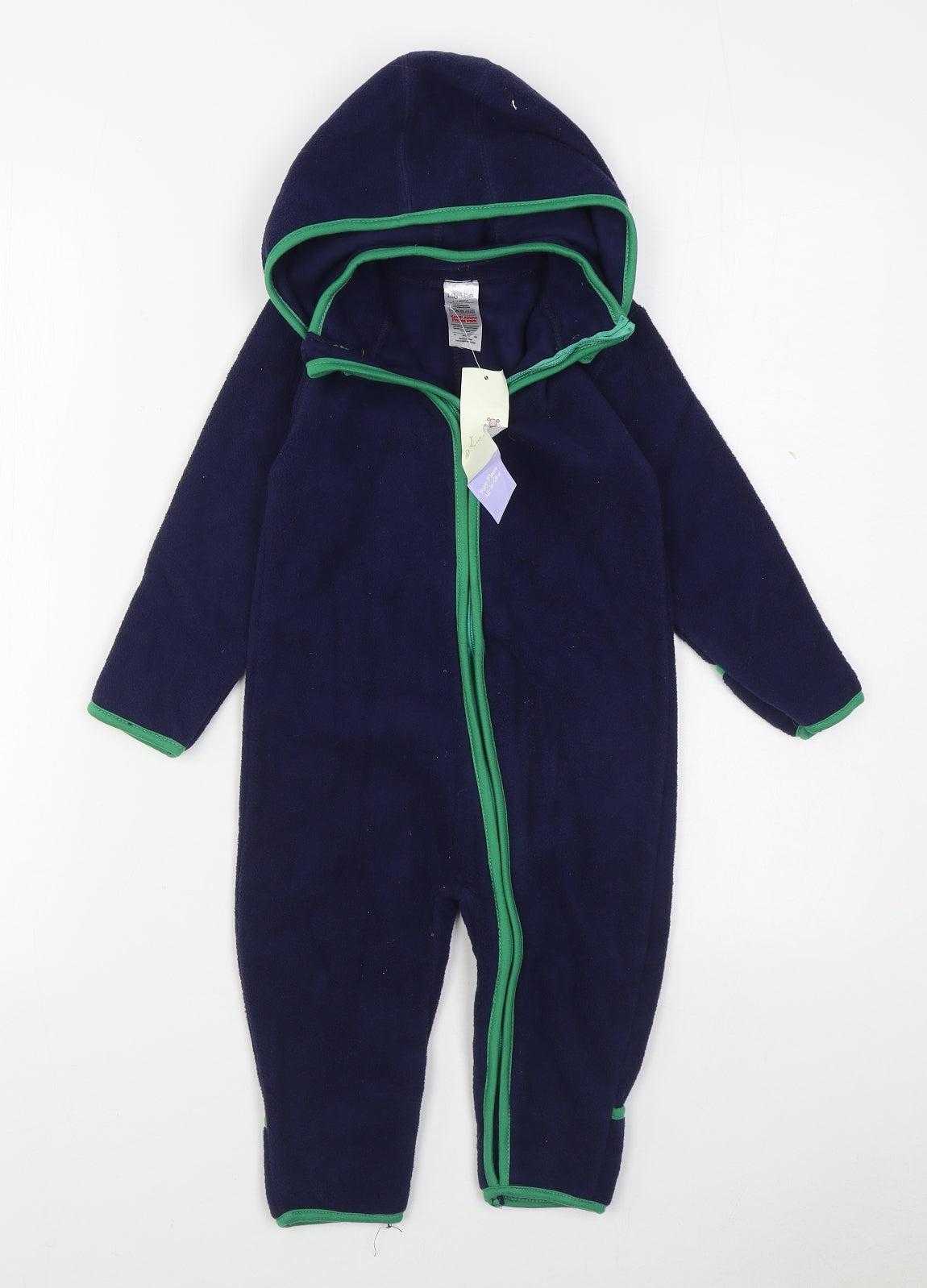 Lily & Dan Baby Blue  Polyester Coverall One-Piece Size 9-12 Months  Zip