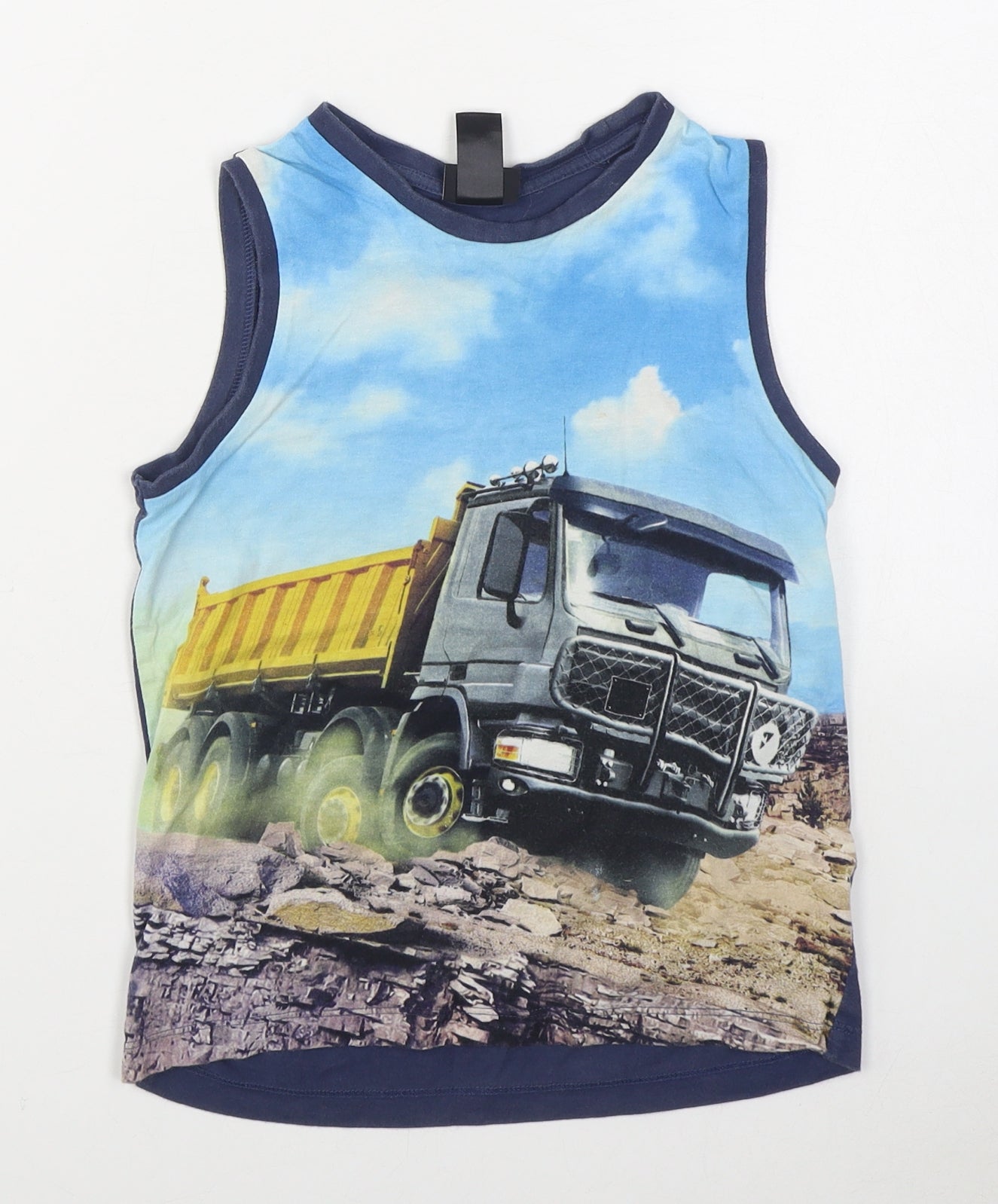 H&M Boys Multicoloured  100% Cotton Basic Tank Size 7-8 Years Round Neck Pullover