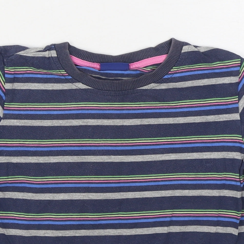 Cherokee Boys Multicoloured Striped 100% Cotton Basic T-Shirt Size 5-6 Years Round Neck Pullover