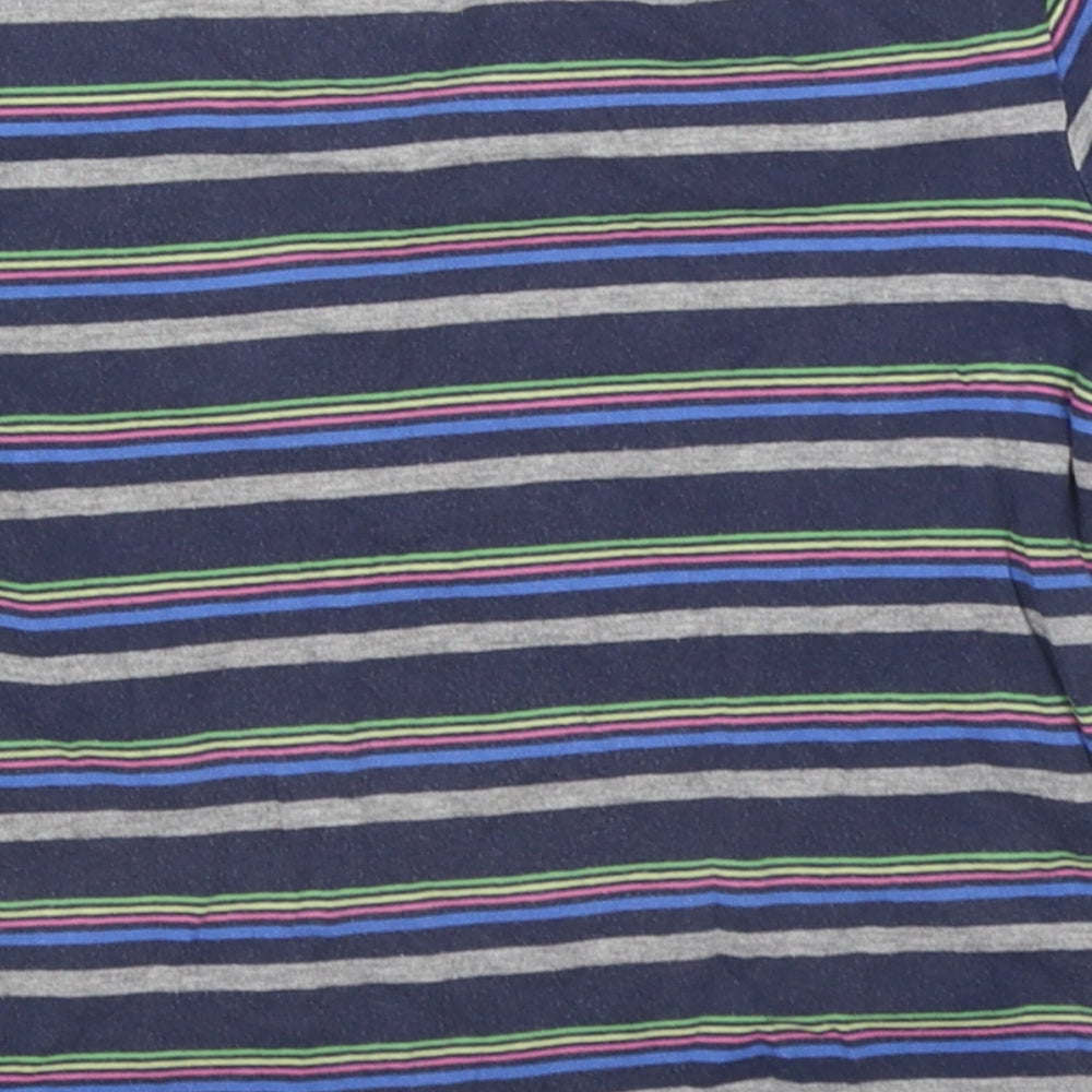 Cherokee Boys Multicoloured Striped 100% Cotton Basic T-Shirt Size 5-6 Years Round Neck Pullover