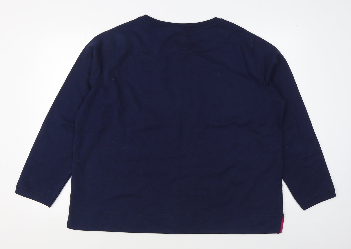 Country Rose Womens Blue  Cotton Pullover Sweatshirt Size XL  Pullover