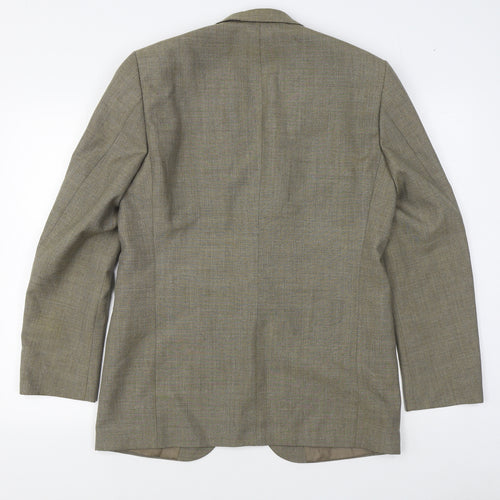 Fifty Mens Beige  Polyester Jacket Suit Jacket Size 36