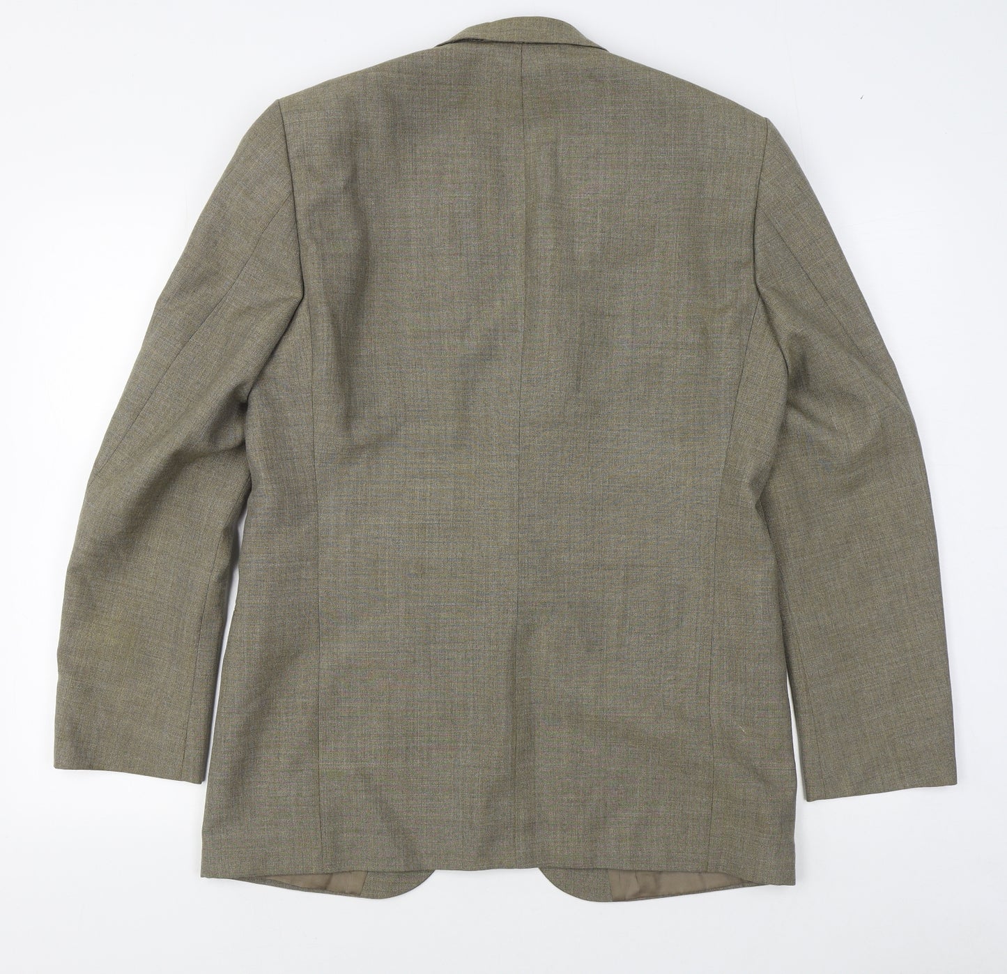 Fifty Mens Beige  Polyester Jacket Suit Jacket Size 36
