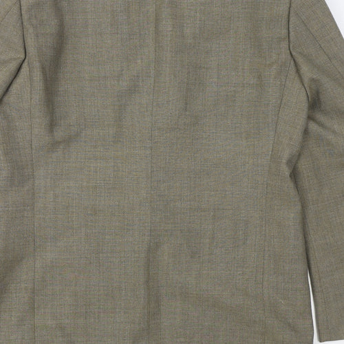 Fifty Mens Beige  Polyester Jacket Suit Jacket Size 36