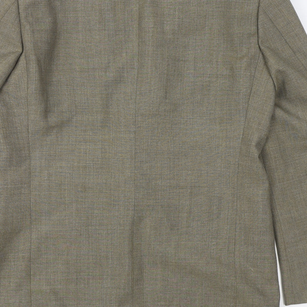 Fifty Mens Beige  Polyester Jacket Suit Jacket Size 36