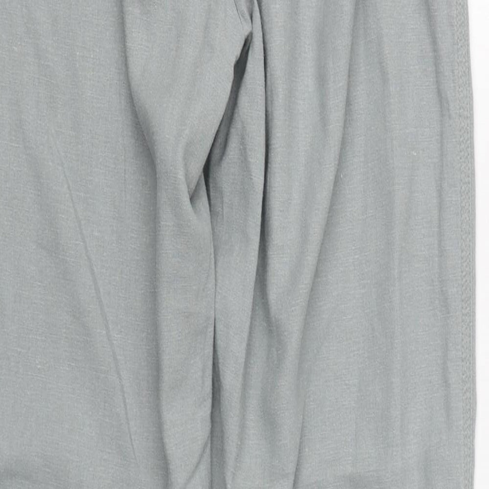 Matalan Womens Grey  Linen Trousers  Size 12 L32 in Regular Tie