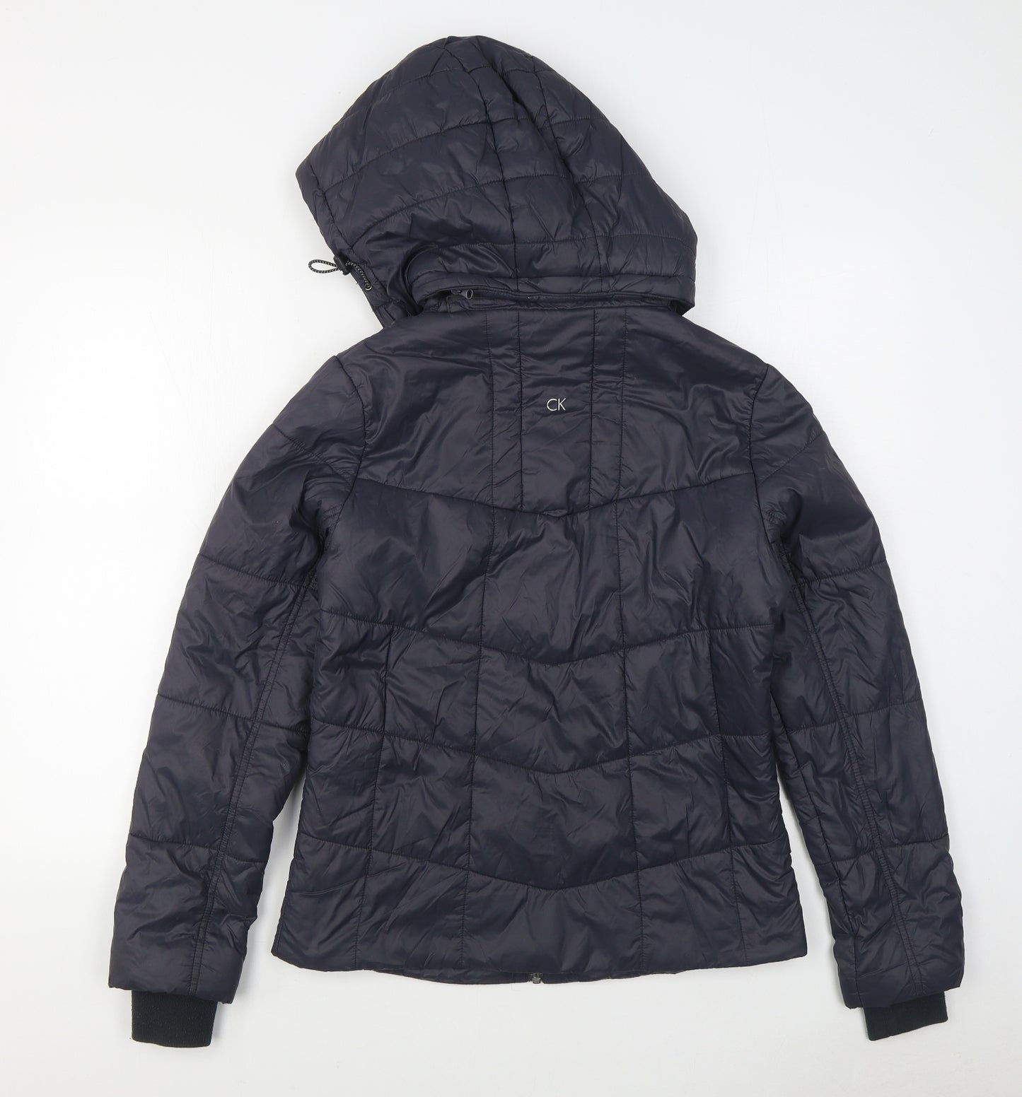 Calvin Klein Womens Grey   Rain Coat Coatigan Size 10  Zip