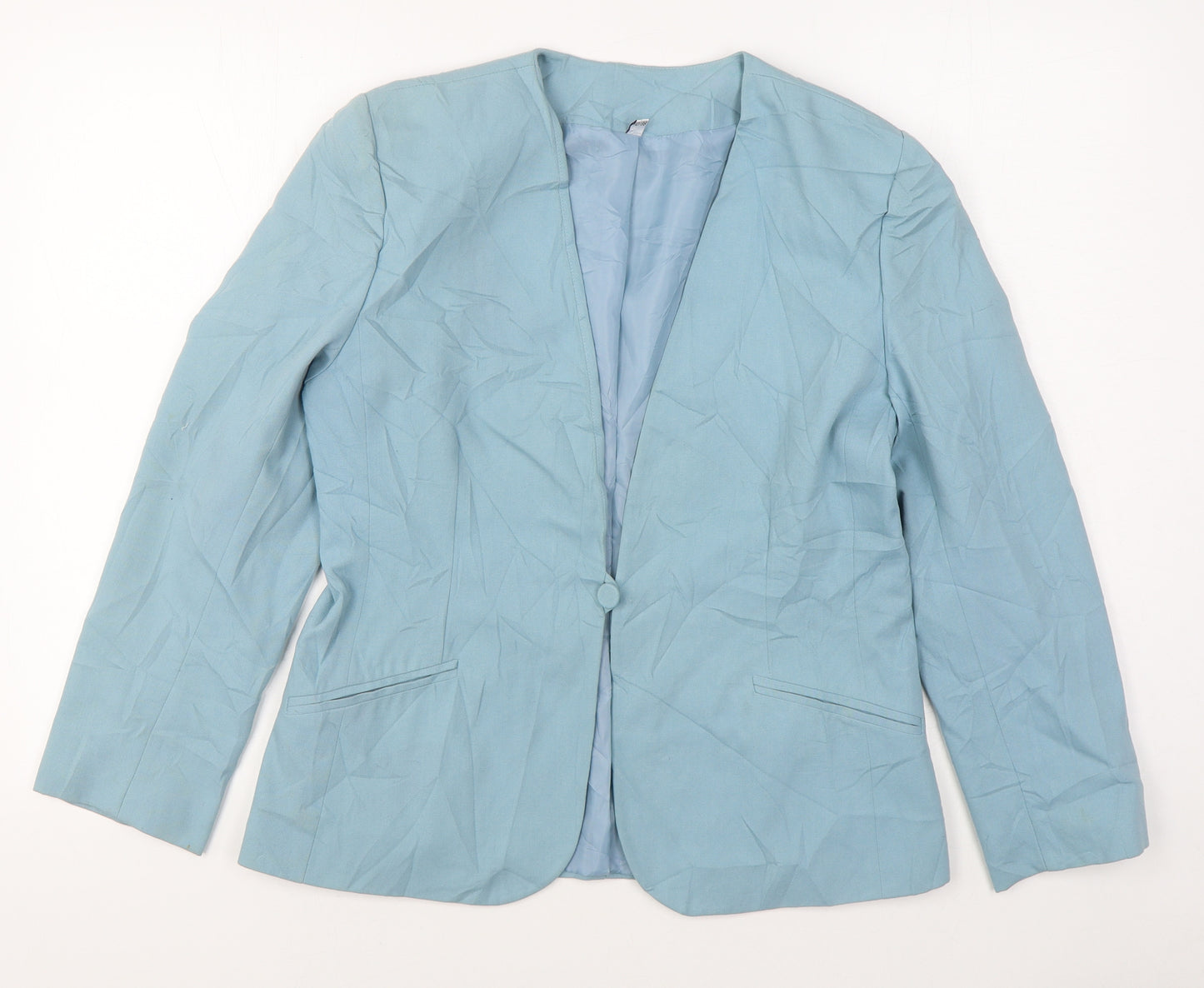 Preworn Womens Black   Jacket Blazer Size 12  Button