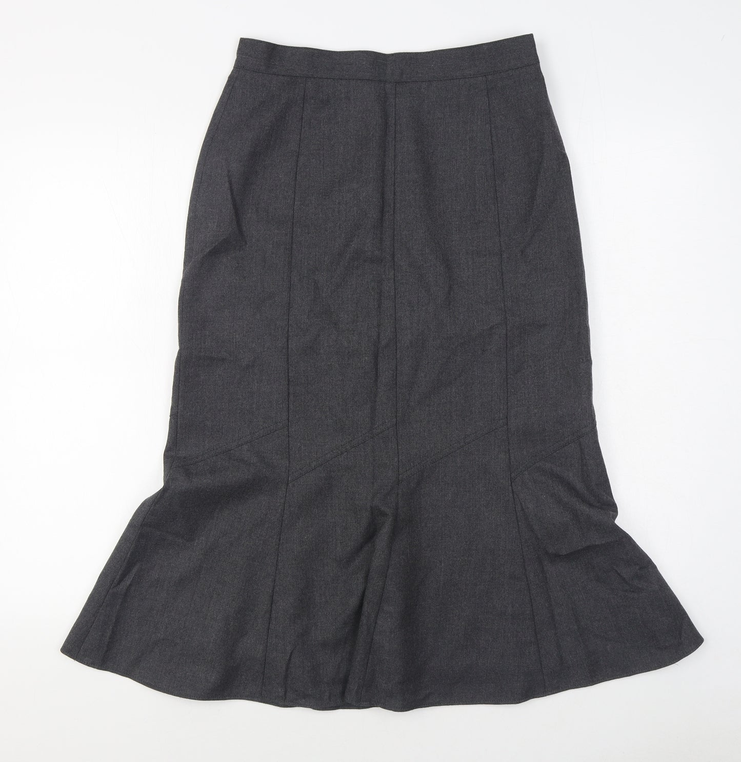 Marcona Womens Grey  Wool Trumpet Skirt Size 8   Zip