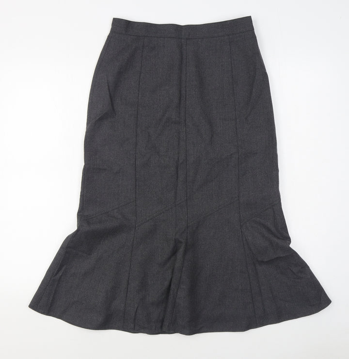Marcona Womens Grey Wool Trumpet Skirt Size 8 Zip