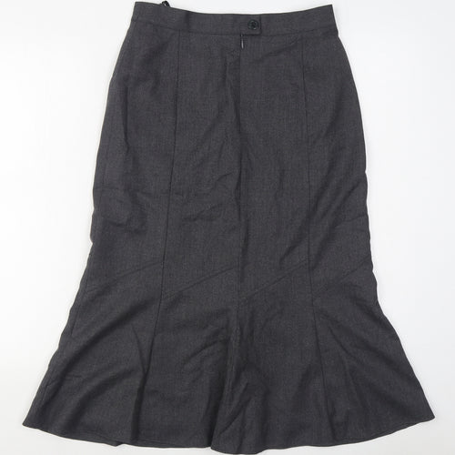 Marcona Womens Grey  Wool Trumpet Skirt Size 8   Zip
