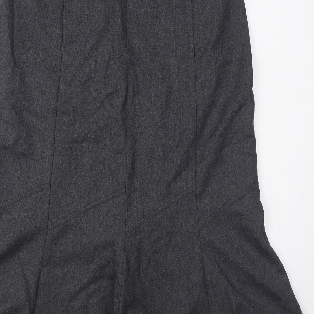 Marcona Womens Grey  Wool Trumpet Skirt Size 8   Zip