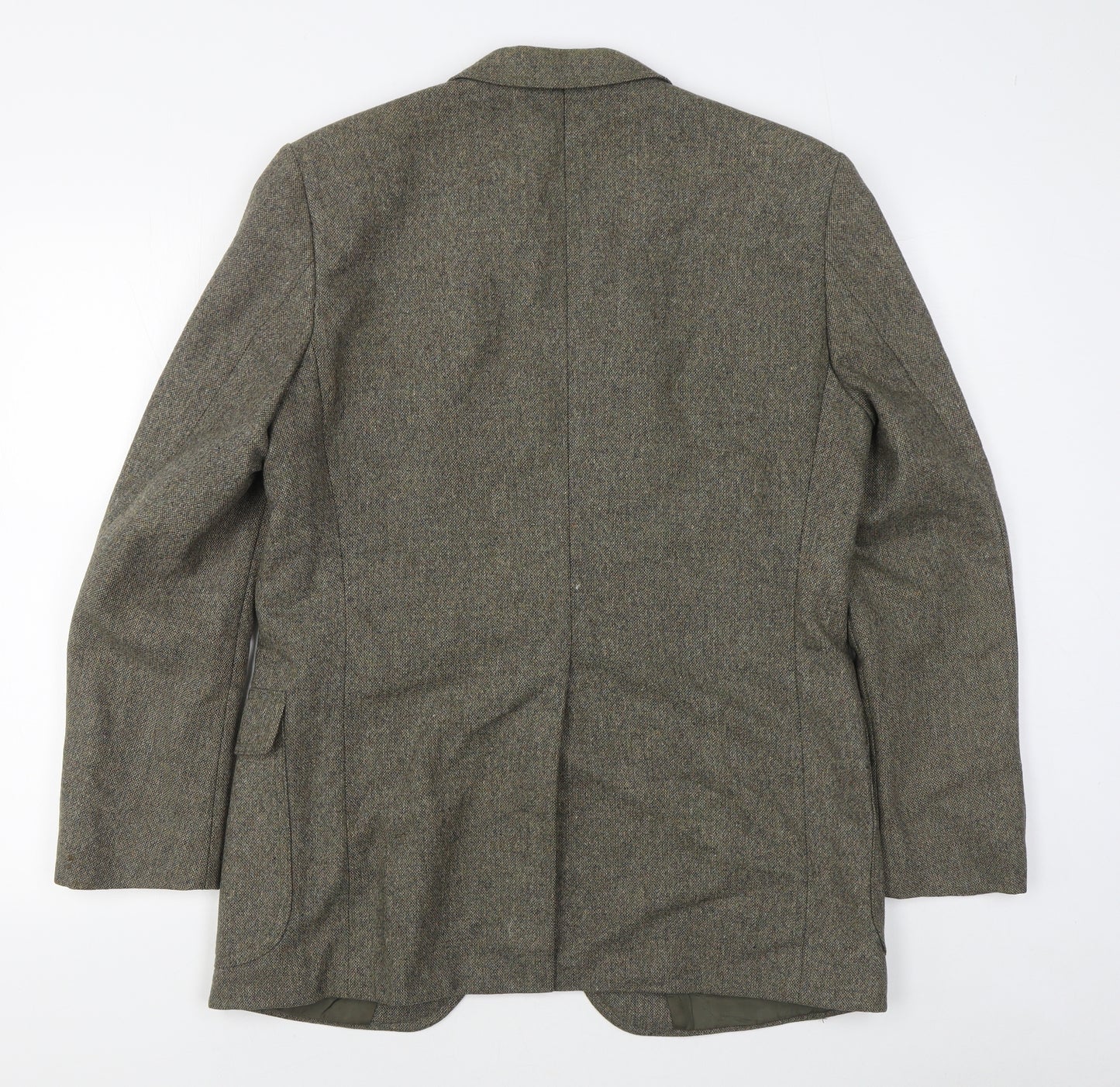 Preworn Mens Green  Wool Jacket Suit Jacket Size 36