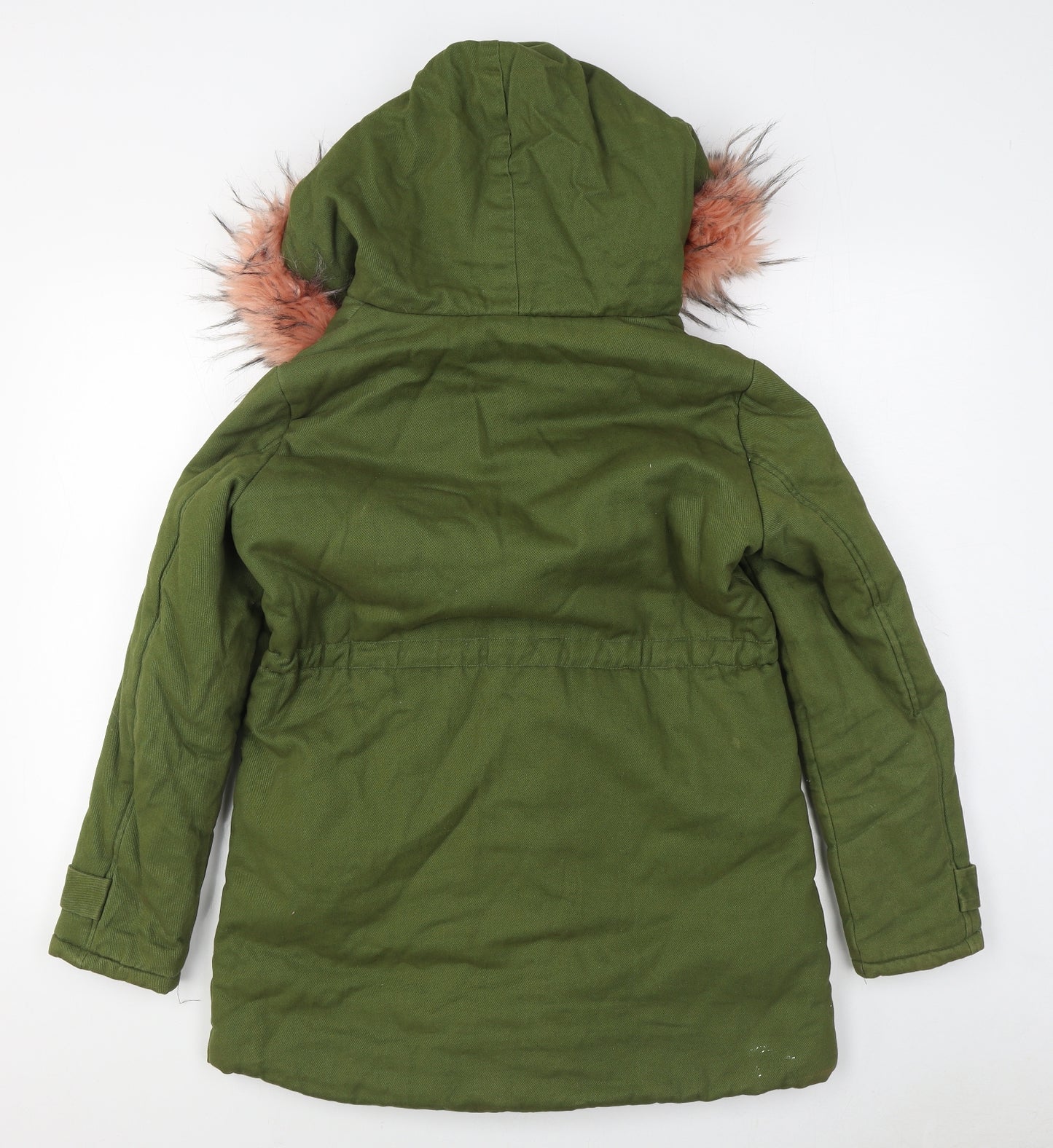 Boohoo Womens Green   Parka Coat Size 8  Zip
