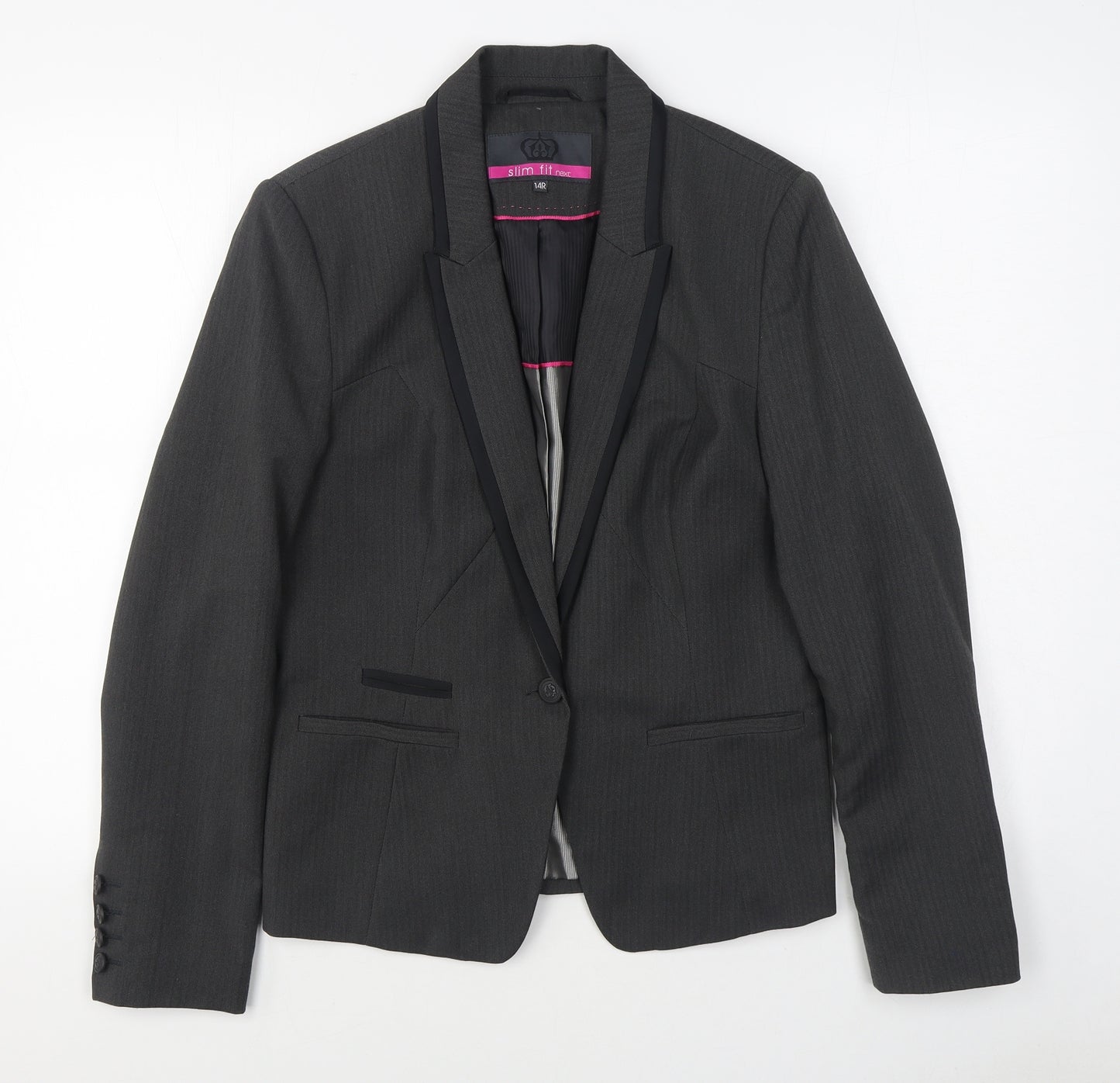 NEXT Womens Grey   Jacket Blazer Size 14  Button