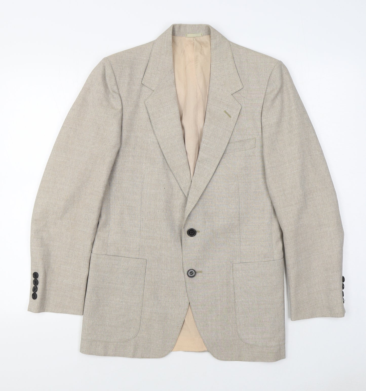 Sears Mens Beige  Wool Jacket Suit Jacket Size 34